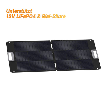 Power Queen 100W tragbares Solarpanel für Gärten, Balkone, Wohnmobil, Camping