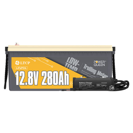 Power Queen LiFePO4 12V 280Ah Niedertemperatur Batterie mit 200A BMS