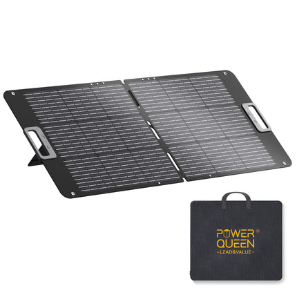 Power Queen 100W tragbares Solarpanel für Gärten, Balkone, Wohnmobil, Camping