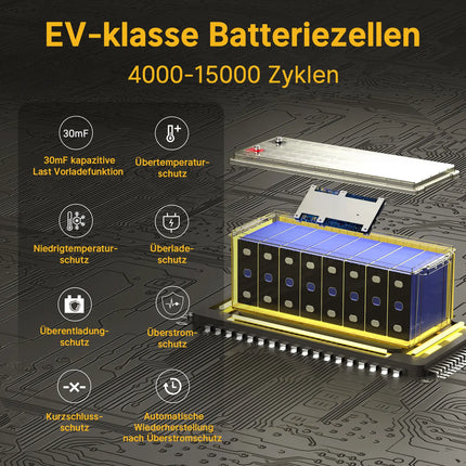 Batteria solare intelligente Power Queen LiFePO4 24V 100Ah con Bluetooth