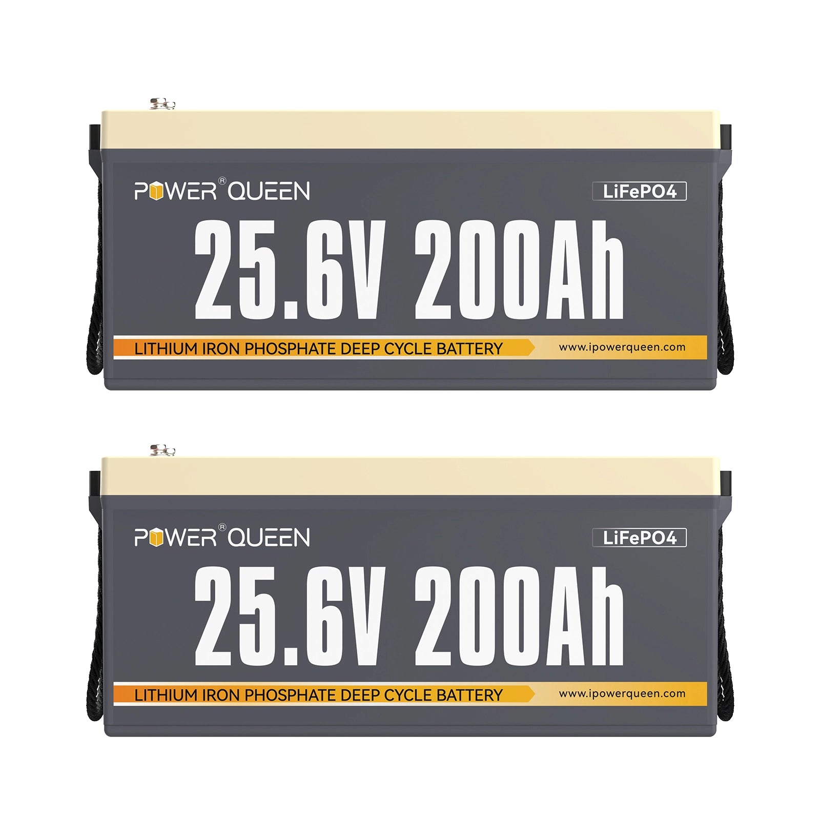 Batería Power Queen LiFePO4 de 24 V y 200 Ah, BMS de 200 A incorporado